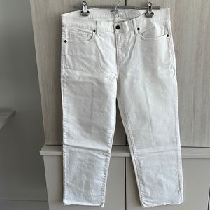 Banana Republic White Denim Jeans - Straight Crop, size 31